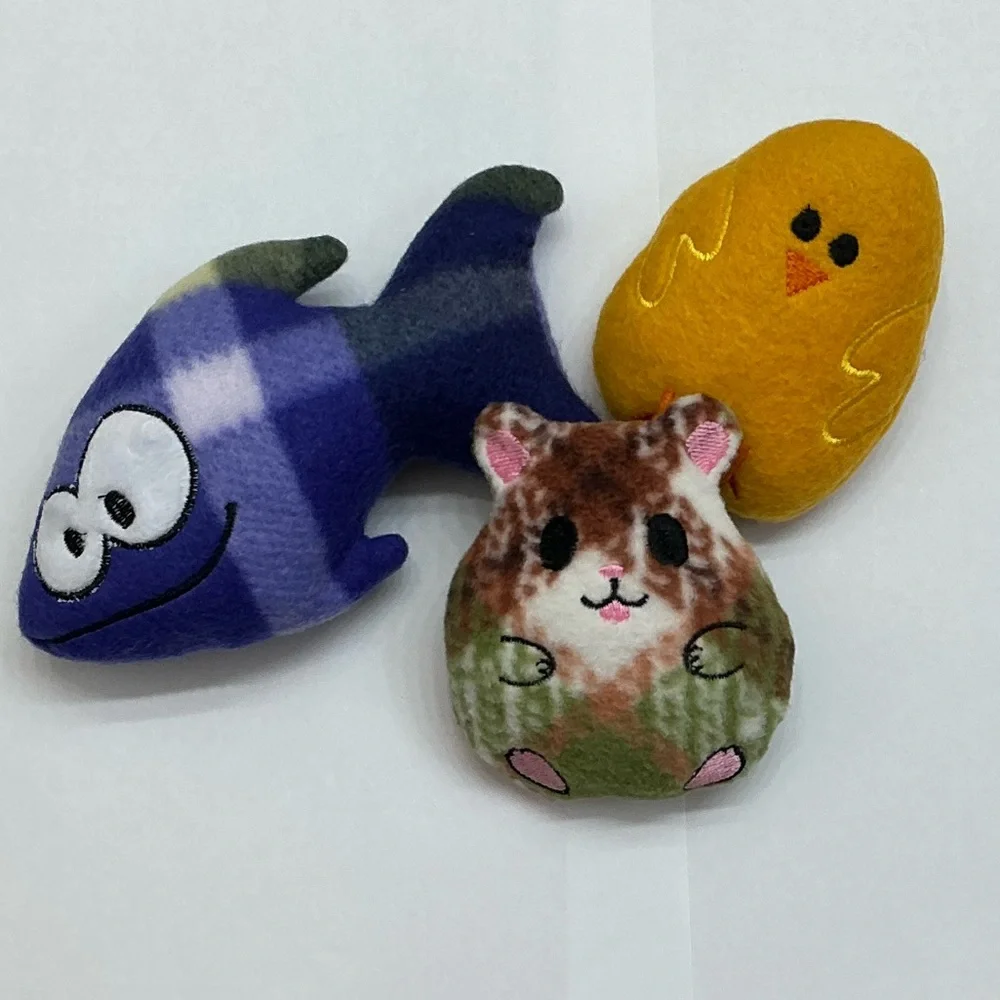 3 New Handcrafted Cat Toys with Organic Catnip